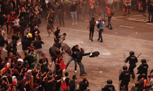 Proteste la Barcelona