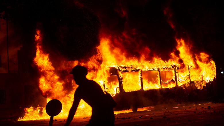 Proteste cu foc în Chile