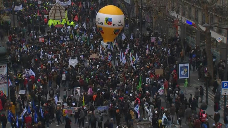 Proteste în Franța față de reforma pensiilor