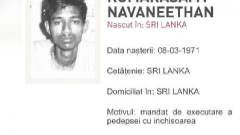 Bărbat din Sri Lanka, urmărit internaţional după o crimă comisă la Bucureşti, în 1991, prins în Germania