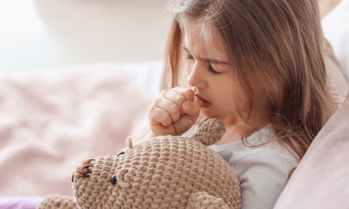 Sick,Little,Girl,At,Home