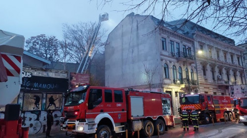 Incendiu la un hotel din zona centrală a Capitale/ Foto: News.ro.