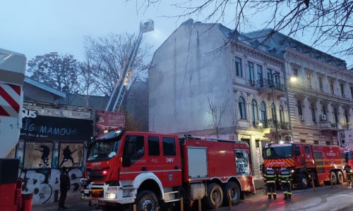 Incendiu la un hotel din zona centrală a Capitale/ Foto: News.ro.