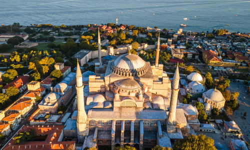 Aya,Sofia,Aerial,Photography,,Taken,During,Sunset,In,The,Summer