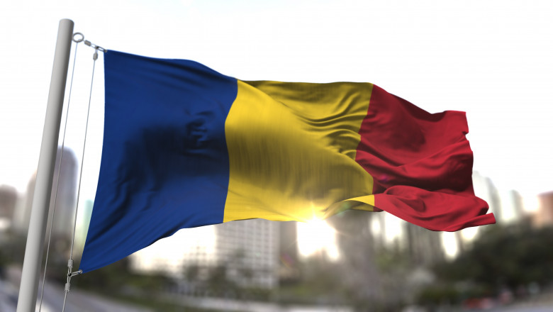 3d,Illustration,Flag,Of,Romania.,Flag,Symbols,Of,Romania.