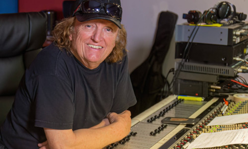 MIAMI, FL, USA - FEBRUARY 18, 2015: German Composer Frank Farian in his former studio in Miami, FL. Frank Farian created