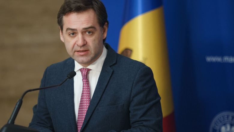 Moldovan Foreign Affairs Minister working visit to Romania, Bucharest, Romania - 23 Jan 2024