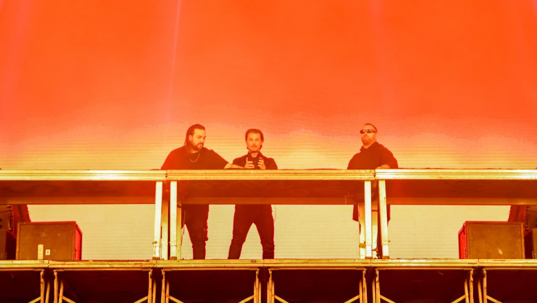 SĂO PAULO, SP - 04.11.2023: GP WEEK 2023 - The supergroup Swedish House Mafia, formed by DJs Axwell, Steve Angello and S