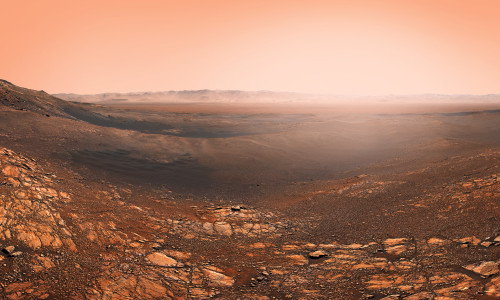 Panorama,On,Red,Planet,Mars,Surface.,This,Image,Elements,Furnished