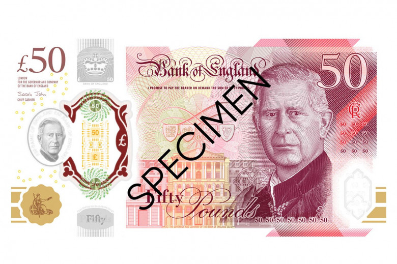 La Banque d'Angleterre vient de dévoiler le dessin des nouveaux billets du roi Charles III