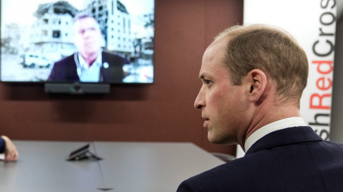 **POOL** Prince William Visits The British Red Cross - 20 Feb 2024