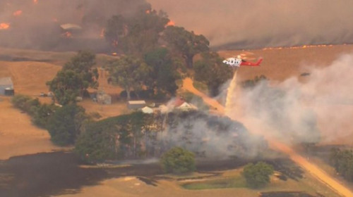 Incendiu de vegetaţie în statul Victoria, în apropiere de Melbourne/ Foto: Twitter