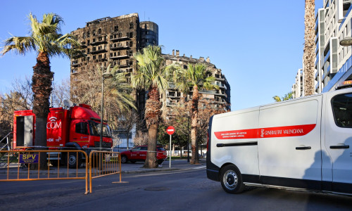 Incendiu la un bloc din Valencia / Profimedia Images