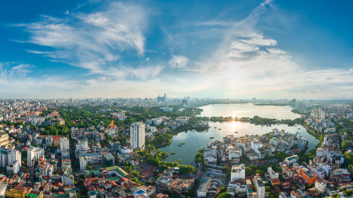 Hanoi,Panorama,View,Cityscape,2022,,Westlake,Golden,Hour