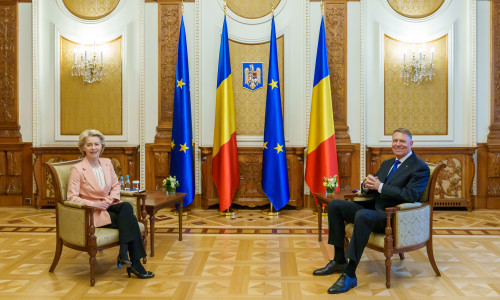 Klaus Iohannis a primit-o la Palatul Cotroceni pe Ursula von der Leyen/ Foto: Facebook