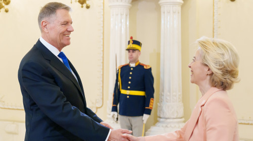 Klaus Iohannis a primit-o la Palatul Cotroceni pe Ursula von der Leyen/ Foto: Facebook