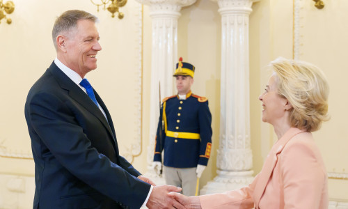 Klaus Iohannis a primit-o la Palatul Cotroceni pe Ursula von der Leyen/ Foto: Facebook