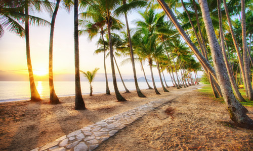 Sunrise,At,Palm,Cove,In,Cairns,,Tropical,North,Queensland