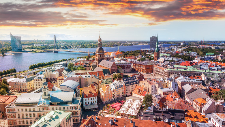 Panorama,View,From,Riga,Cathedral,On,Old,Town,Of,Riga,