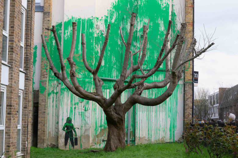 Banksy Mural, Hornsey Road, Finsbury Park, London, UK - 18 Mar 2024