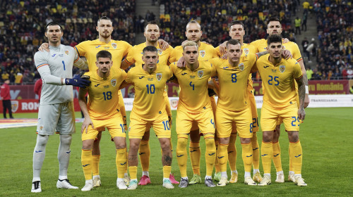 UEFA Friendly: Romania vs. Northern Ireland The Romanian national squad poses for the team picture during the UEFA EURO,