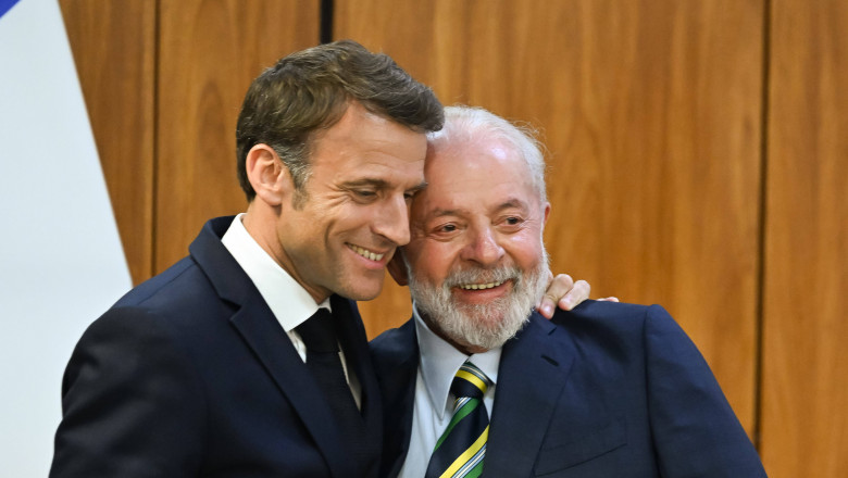 Emmanuel Macron și Lula da Silva/ Profimedia