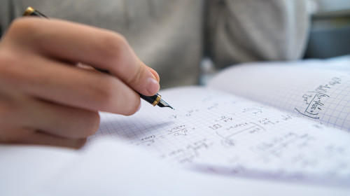 Bielsko,,Poland,-,12.10.2021:,The,Student,Learns,Math,On,His