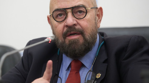 Piedone announces candidacy for the position of Bucharest mayor, Bucharest, Romania - 17 Mar 2024