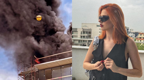 Lidia Buble, martoră la incendiul care a avut loc în nordul Capitalei/ Foto: Instagram