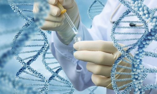Lab,Technician,Conducts,A,Dna,Test,Against,The,Background,Of