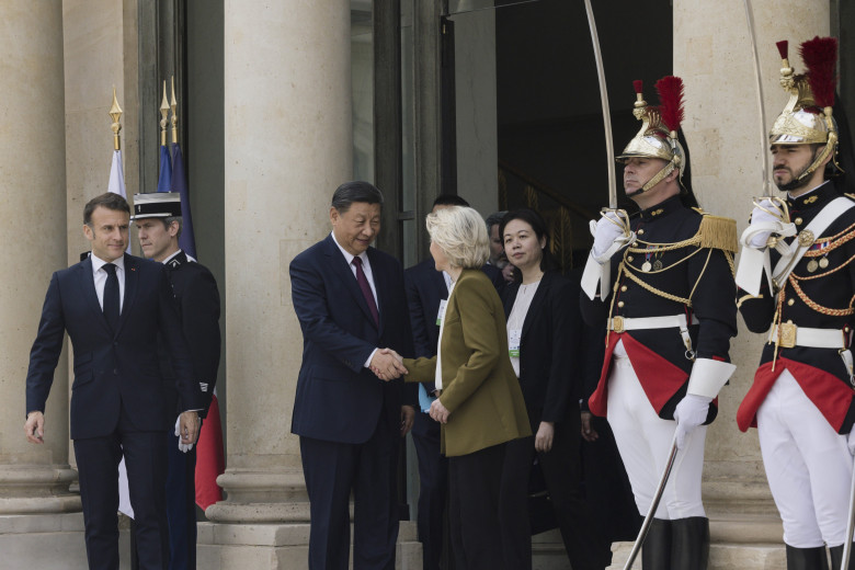 Emmanuel Macron Greets Chinese President Xi Jinping At The Elysee Presidential Palace - 06 May 2024