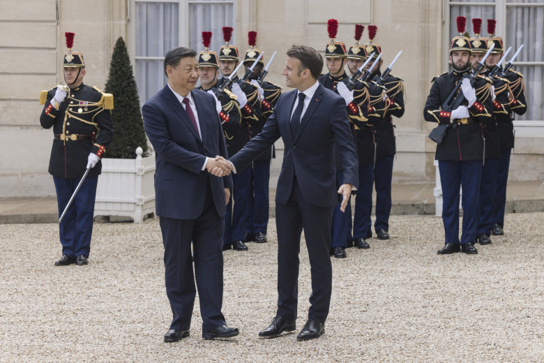 Emmanuel Macron Greets Chinese President Xi Jinping At The Elysee Presidential Palace - 06 May 2024