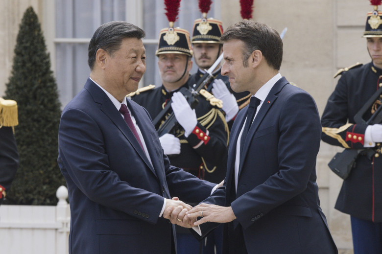 Emmanuel Macron Greets Chinese President Xi Jinping At The Elysee Presidential Palace - 06 May 2024