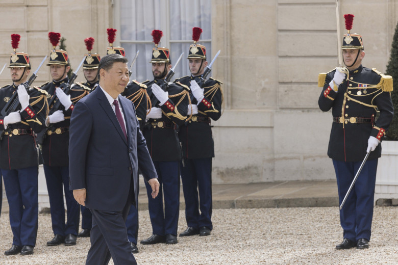 Emmanuel Macron Greets Chinese President Xi Jinping At The Elysee Presidential Palace - 06 May 2024