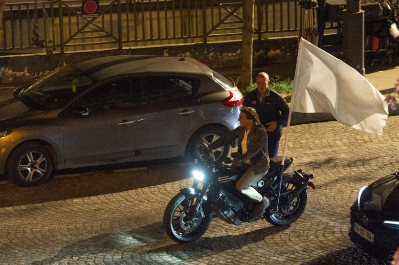 EXCLUSIVE: Tom Cruise Films More Action Scenes On A Motorbike In Paris For 'Mission Impossible 8' - 26 Apr 2024