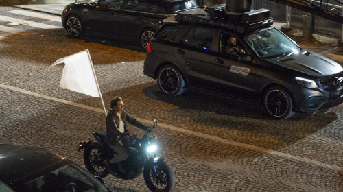 EXCLUSIVE: Tom Cruise Films More Action Scenes On A Motorbike In Paris For 'Mission Impossible 8' - 26 Apr 2024