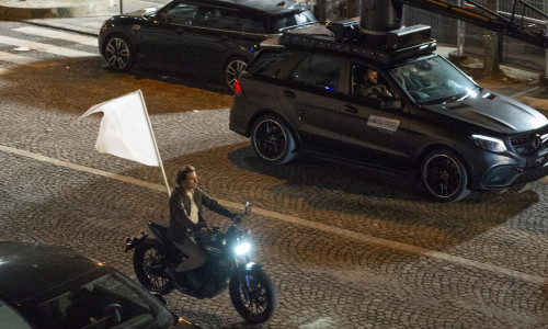 EXCLUSIVE: Tom Cruise Films More Action Scenes On A Motorbike In Paris For 'Mission Impossible 8' - 26 Apr 2024