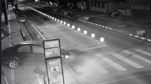 Accident în Snagov, după amplasarea limitatorului de viteză inteligent/ Foto: Captură video Facebook