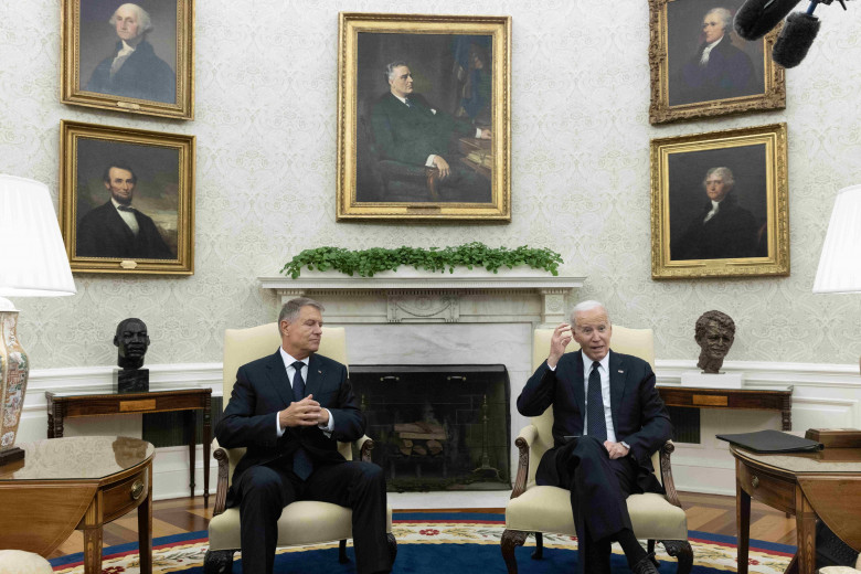 Klaus Iohannis și Joe Biden, întrevedere în Biroul Oval de la Casa Albă / Foto: Profimedia