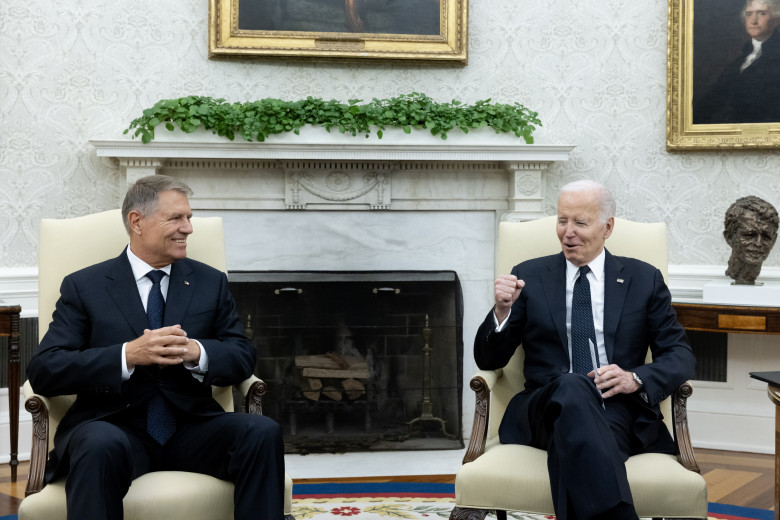 Klaus Iohannis și Joe Biden, întrevedere în Biroul Oval de la Casa Albă / Foto: Profimedia