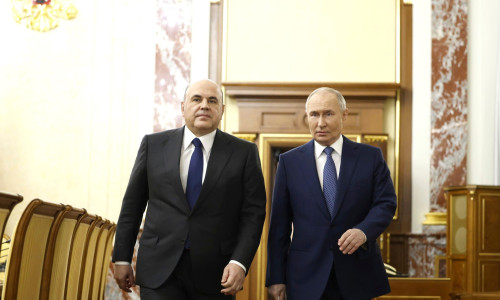 Mihail Mişustin și Vladimir Putin/ Profimedia