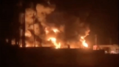 Incendiu la o rafinărie din Kaluga, în Rusia/ Profimedia