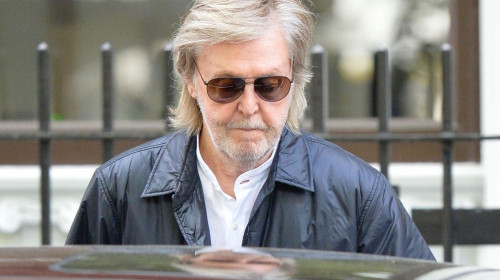 *EXCLUSIVE* Sir Paul McCartney cuts a rather bearded figure but looks super cool in his designer sunglasses and designer gear as he leaves his studios out in London.