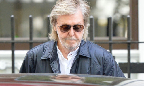 *EXCLUSIVE* Sir Paul McCartney cuts a rather bearded figure but looks super cool in his designer sunglasses and designer gear as he leaves his studios out in London.