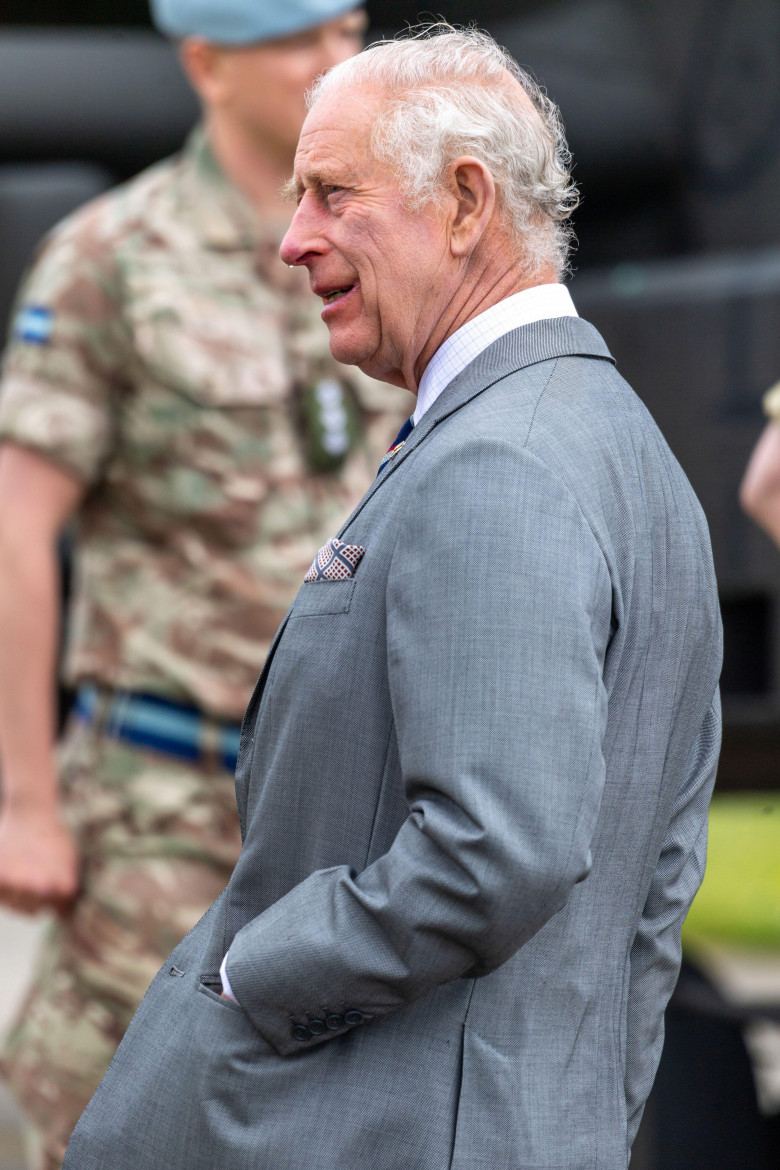 Middle Wallop, UK, 13 May, 2024.His Majesty King Charles III officially handed over the role of Colonel-in-Chief of the Army Air Corps to His Royal Highness The Prince of Wales at the Army Aviation Centre in Middle Wallop, Hampshire. Credit: A.A. Gill/A