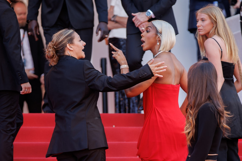 Celebrities attending the red carpet of "Marcello Mio" during the 77th Cannes Film Festival 2024.