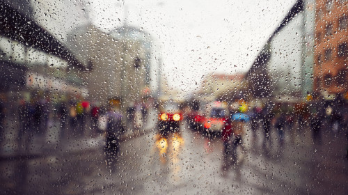 Street,In,The,Heavy,Rain,-,Prague,,Czech,Republic