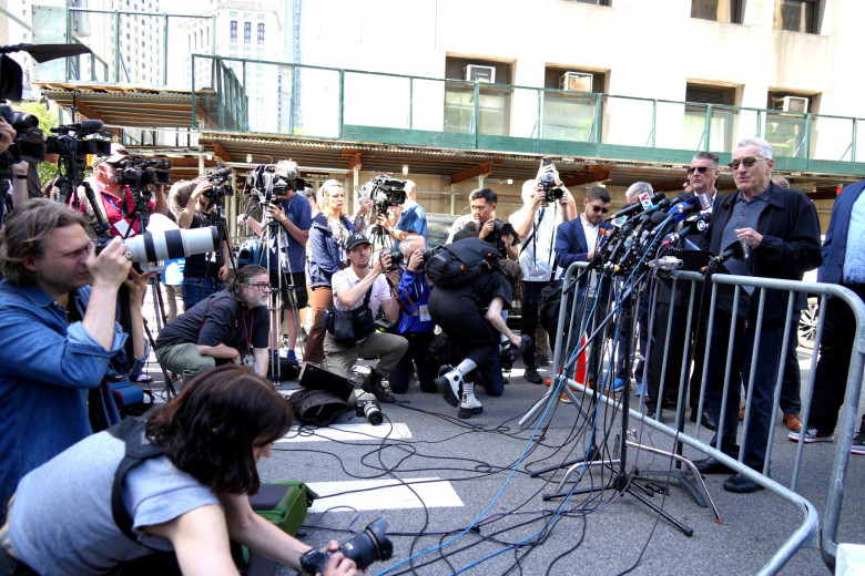 Robert De Niro Holds Press Conference With Capitol Police Officers During Trump Hush Money Trial Closing Arguments - 28 May 2024