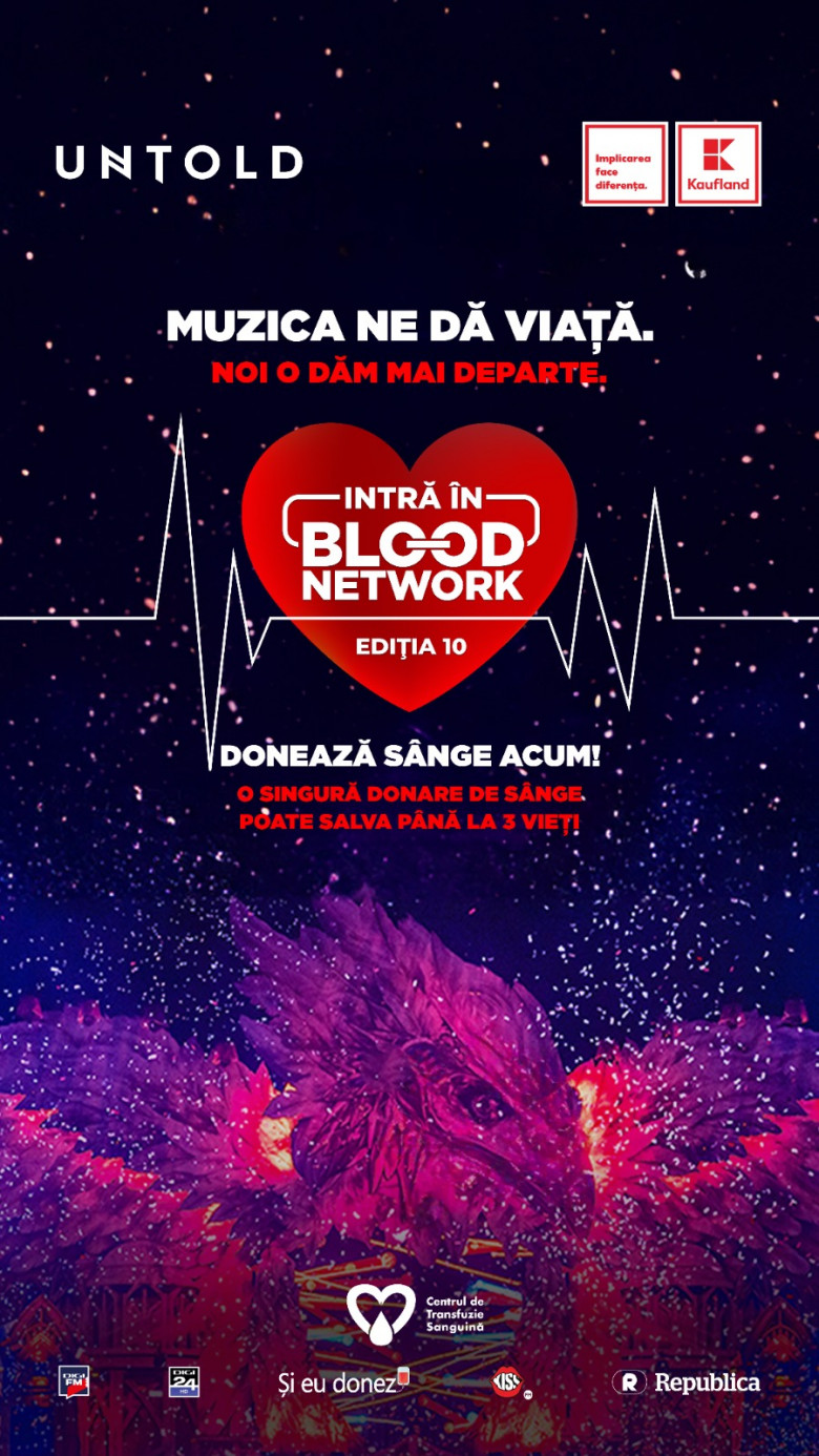 Începe campania Blood Network. Salvează o viață, donează sânge și mergi gratuit la Untold sau Neversea (2)