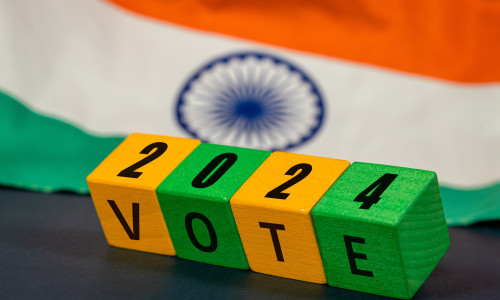 India,Vote,2024,,Wooden,Blocks,Inscription,Vote,2024,With,The